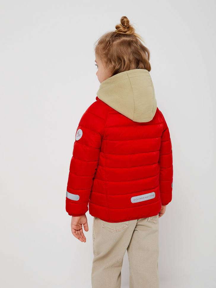 Куртка с высоким воротником для девочек (красный, 104/ 4-5 YEARS) sela 4640078127559 - фото 6