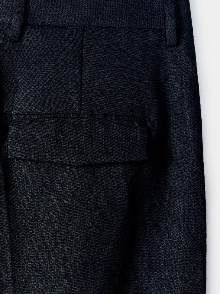 шорты из льна премиум качества из россии вид сбоку