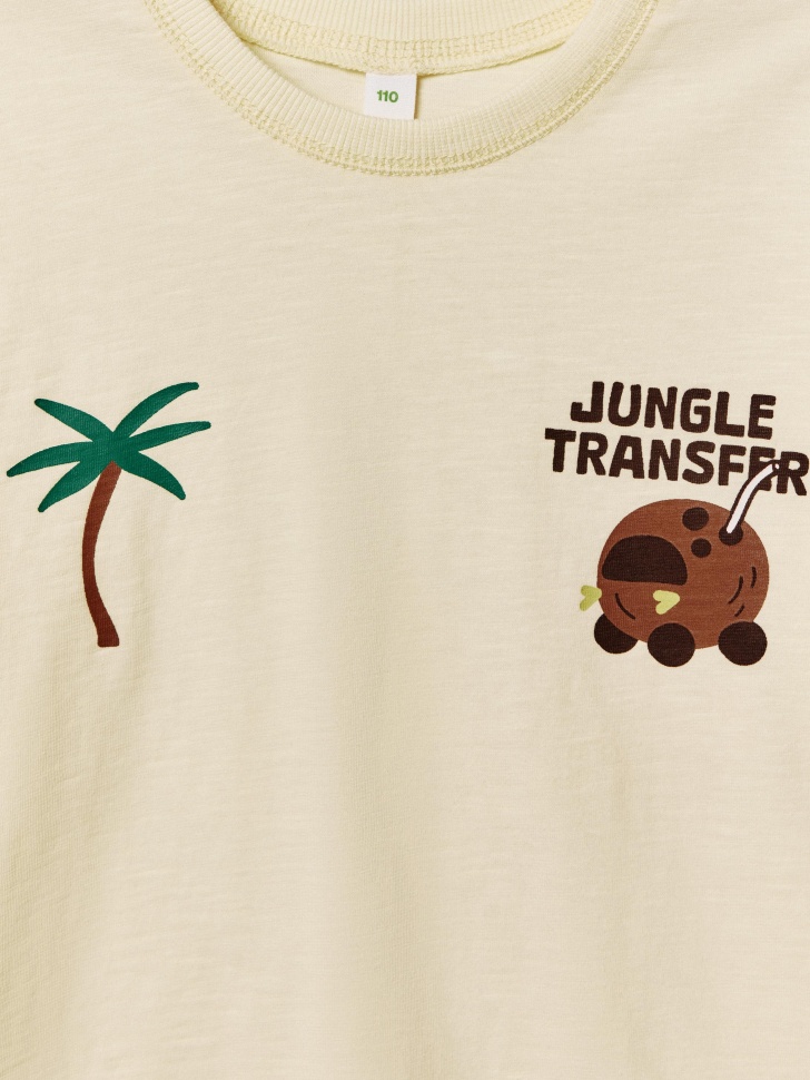 футболка оверсайз с принтом для мальчиков из россии вид сбоку