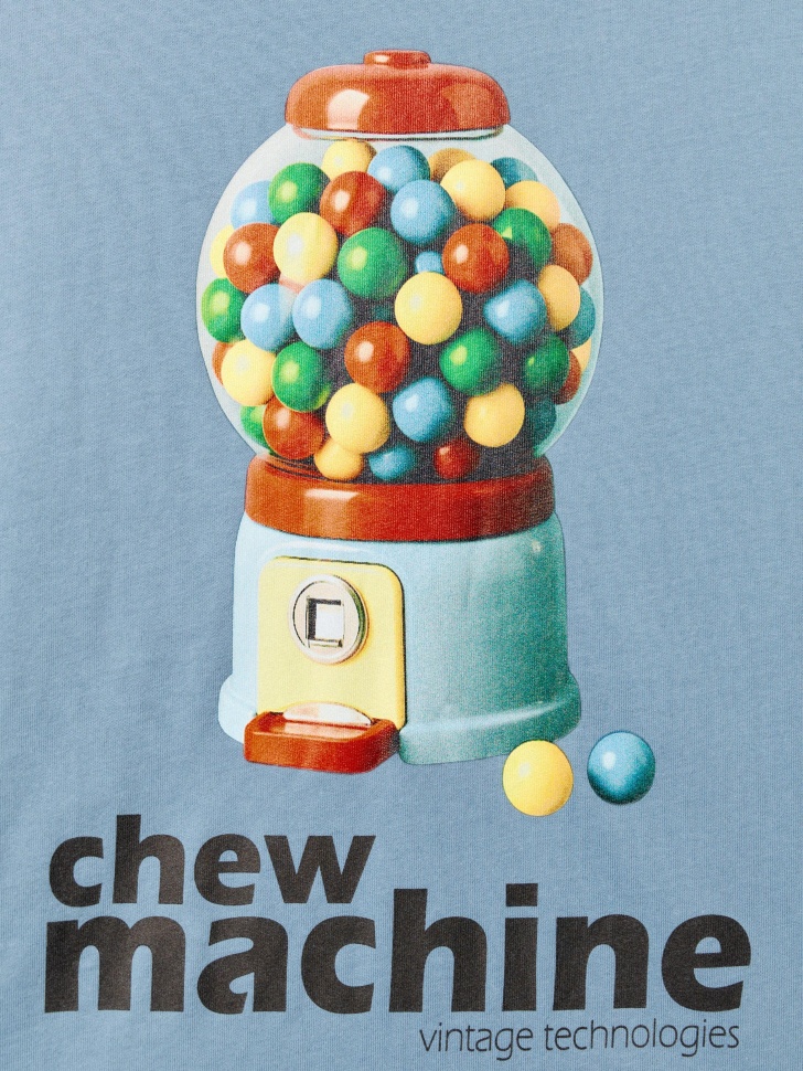 футболка оверсайз с принтом для мальчиков из россии вид сбоку