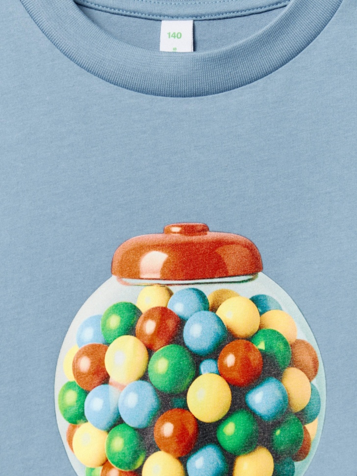 футболка оверсайз с принтом для мальчиков из хлопка спереди