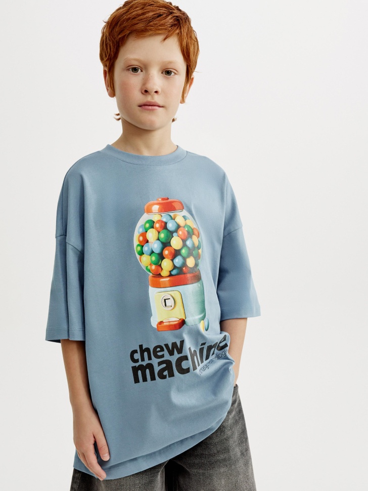 Футболка Sela с принтом, голубой, арт. 52742