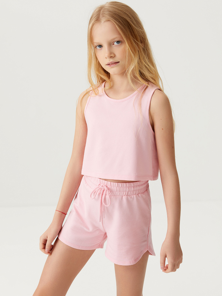 Трикотажная пижама для девочек (розовый, 122-128 (7-8 YEARS))