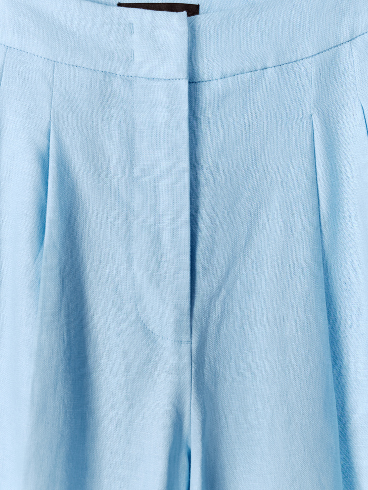 широкие брюки из льна премиум качества от бренда sela вид слева