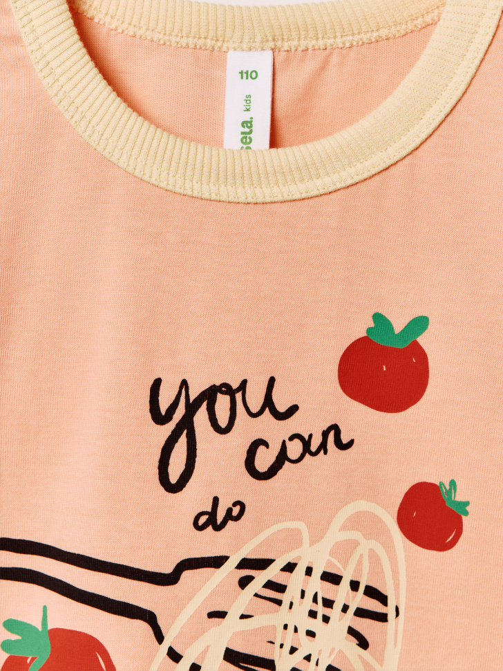 футболка с принтом для мальчиков из хлопка спереди