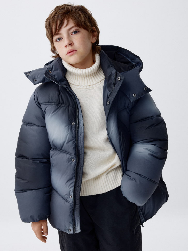 

Дутая куртка со светоотражающим принтом для мальчиков, SL5810071108