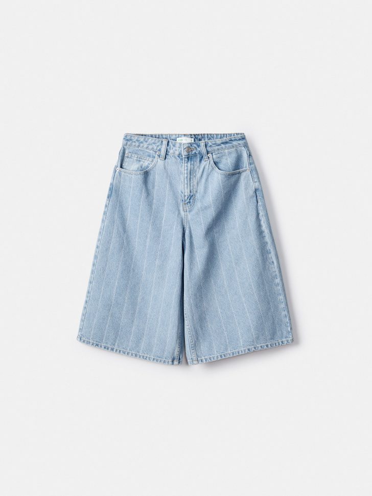 Джинсовые шорты-бермуды Sela, голубой, арт. 54936