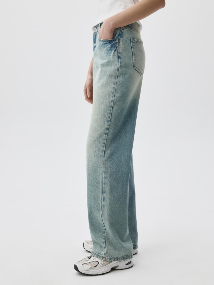 Джинсы 411 WIDE LEG TALL из органического хлопка. Фото №3