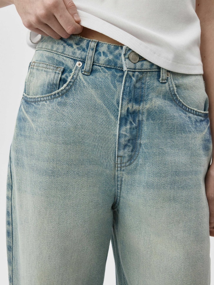 Джинсы 411 WIDE LEG TALL из органического хлопка. Фото №6