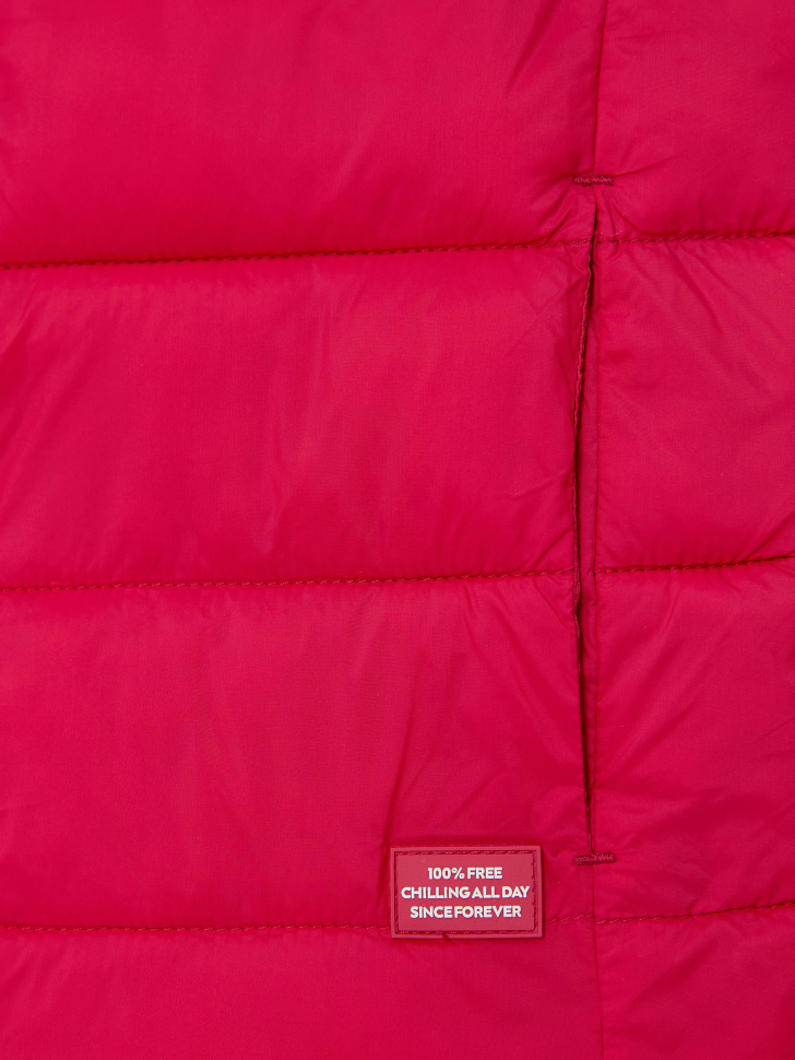 Базовый стеганый жилет для девочек (бордовый, 134/ 9-10 YEARS) sela 4640078718528 - фото 2