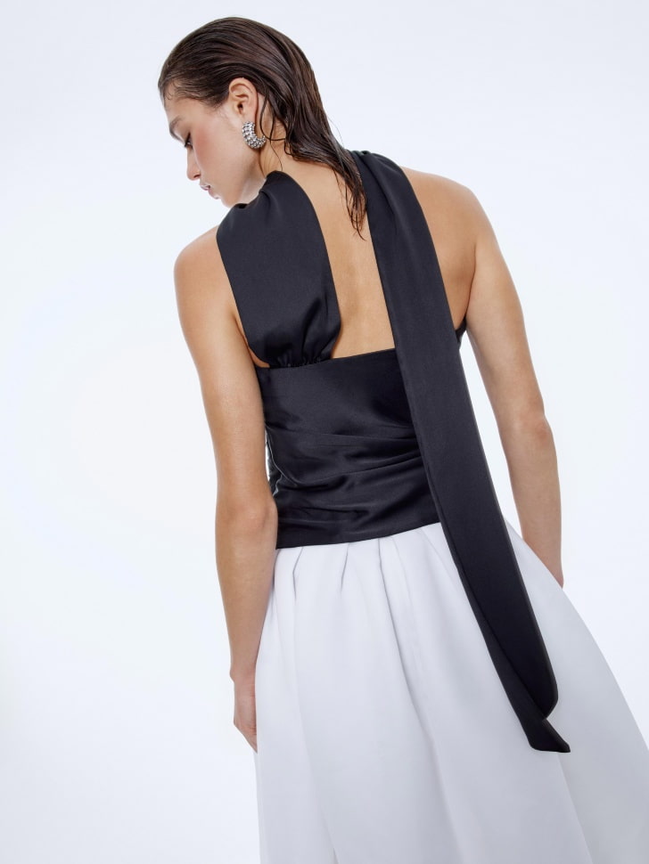 сатиновый топ-бандо с шарфом 4610517130419 с промокодом