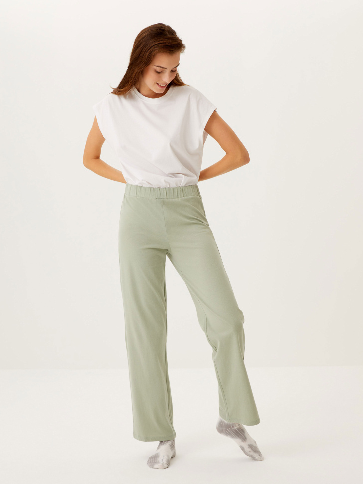 Трикотажные брюки для дома (зеленый, M) от Sela