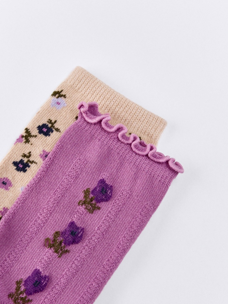 набор из 2 пар носков для девочек от бренда sela вид слева