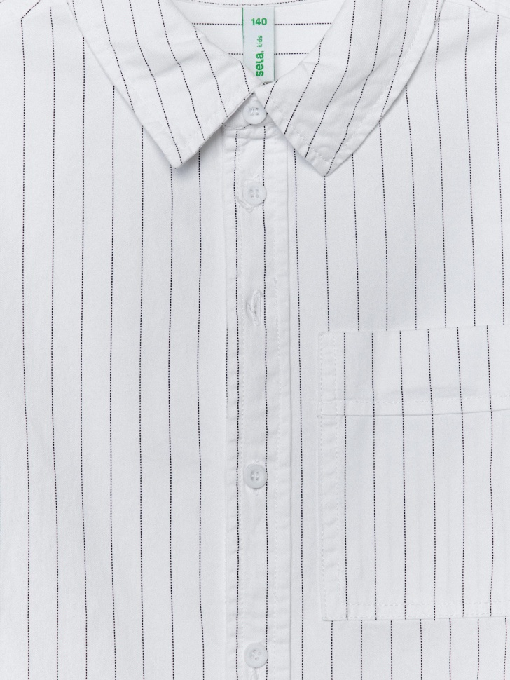 хлопковая рубашка оверсайз для мальчиков из россии вид сбоку