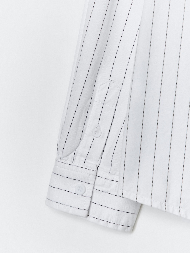 хлопковая рубашка оверсайз для мальчиков из хлопка спереди