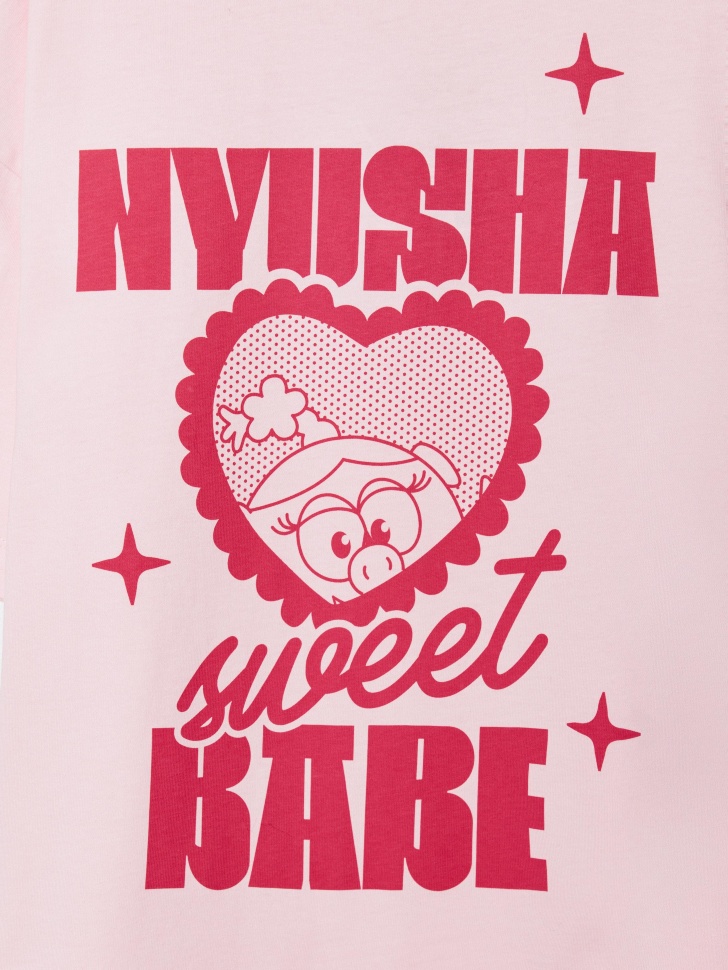 футболка оверсайз для девочек с принтом  x смешарики 4610517083449 в интернет магазине