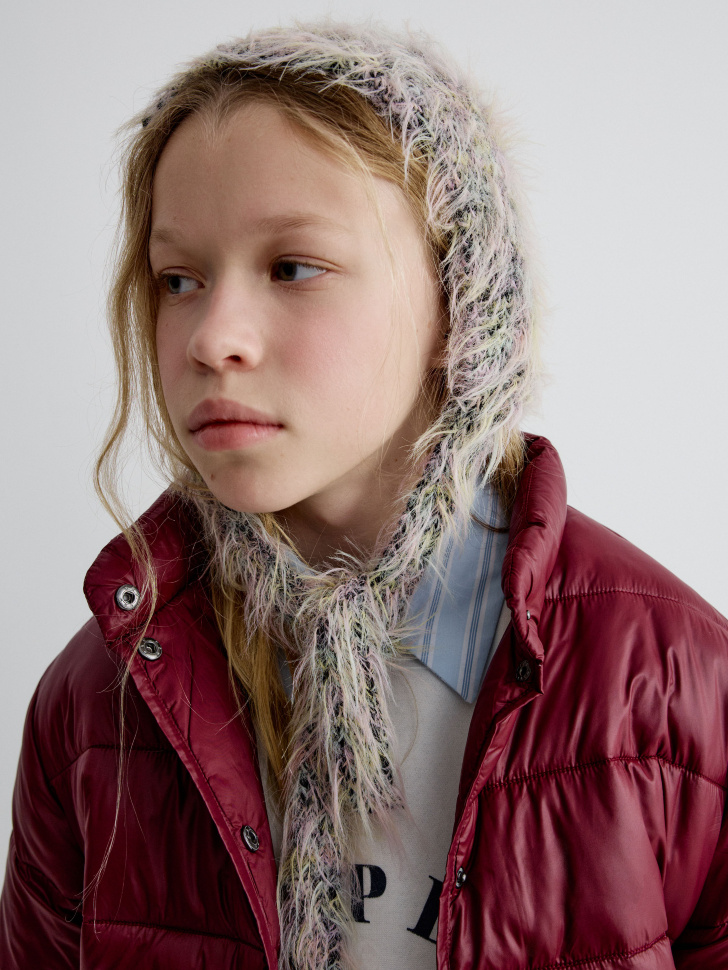 пушистая шапка-чепчик для девочек  x смешарики 4610517395900 фотография