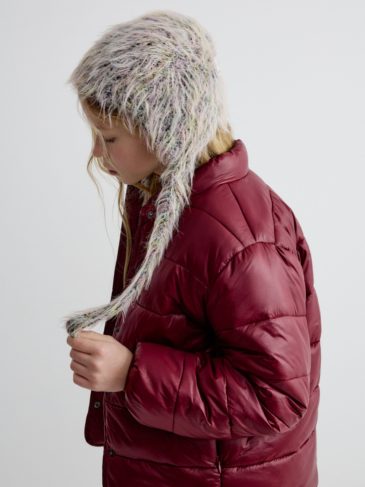 пушистая шапка-чепчик для девочек  x смешарики от бренда sela по акции