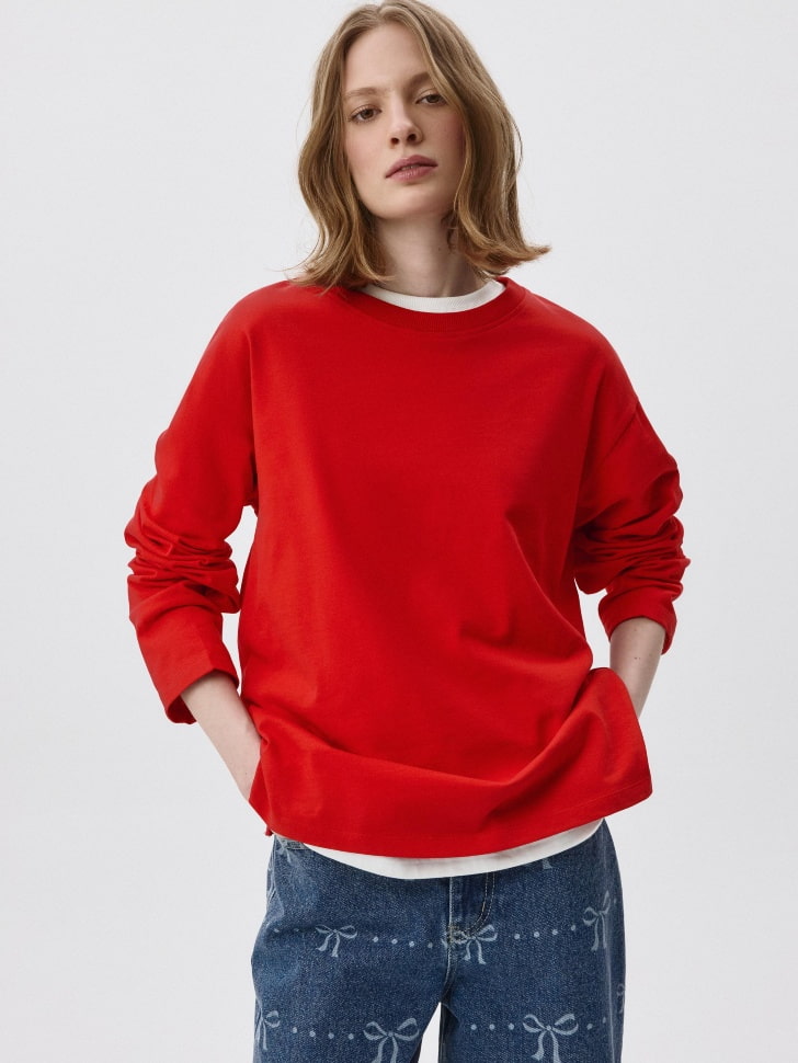 

Лонгслив ANNA OVERSIZE FIT