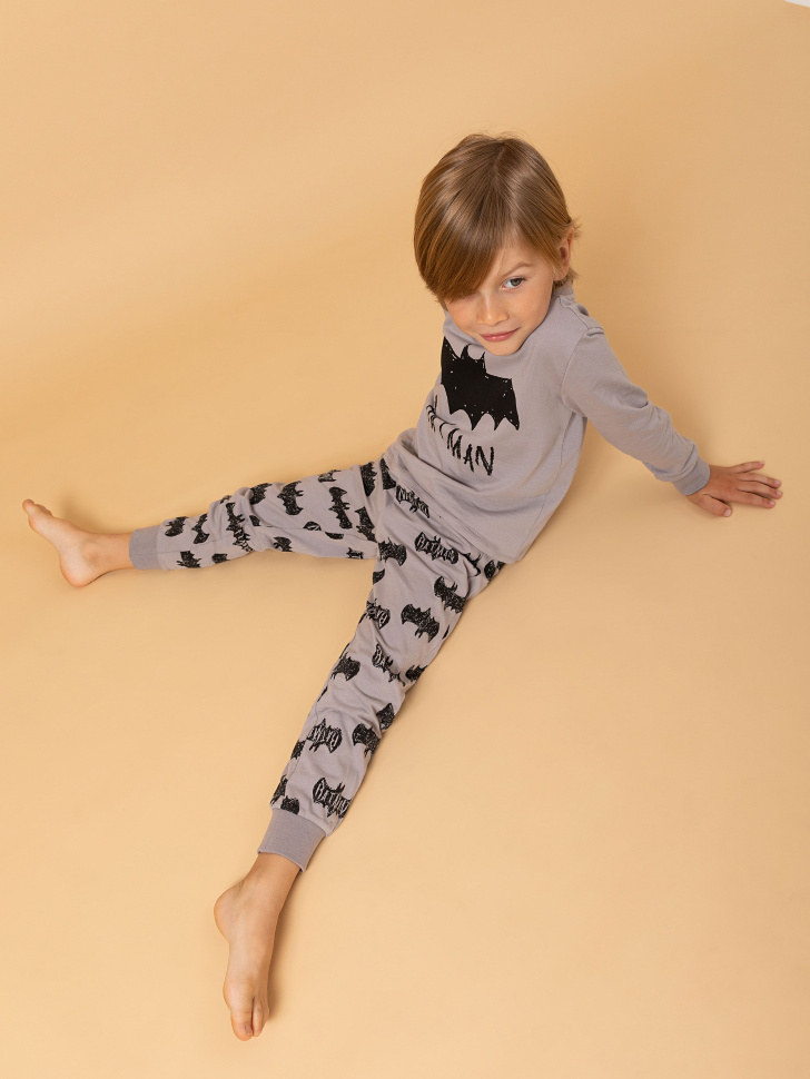 Пижама для мальчиков с принтом Batman (серый, 92-98 (2-3 YEARS))