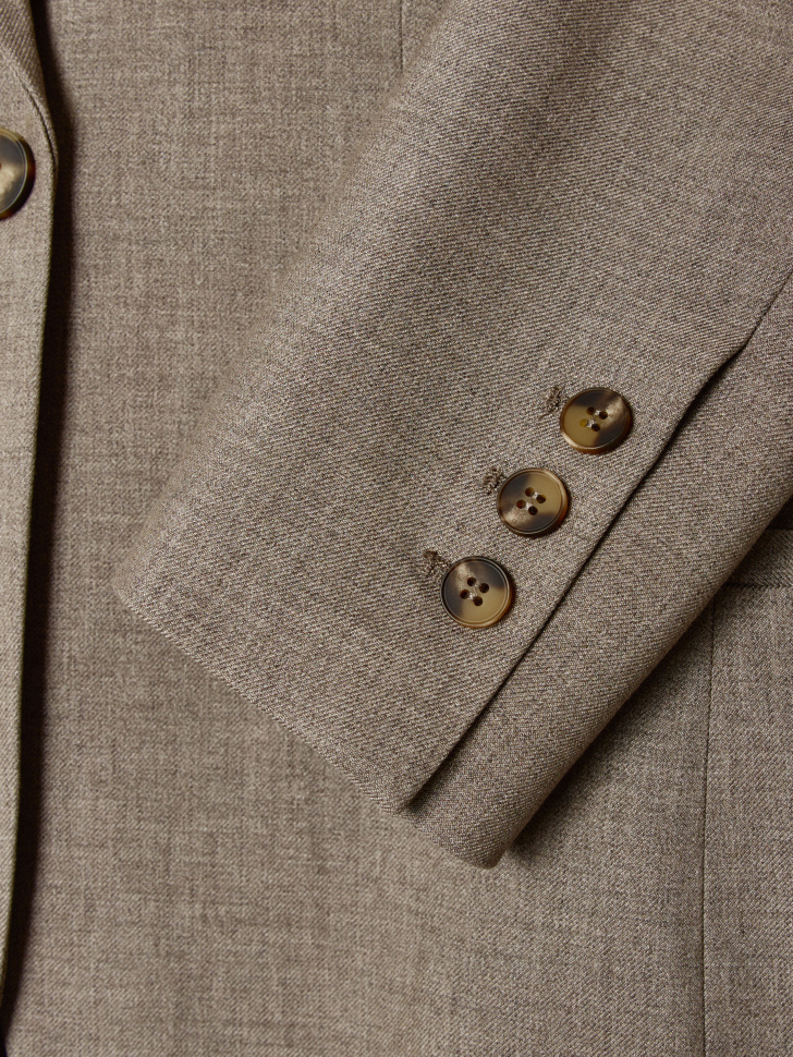 классический жакет с содержанием шерсти для взрослого возраста с изнаночной стороны