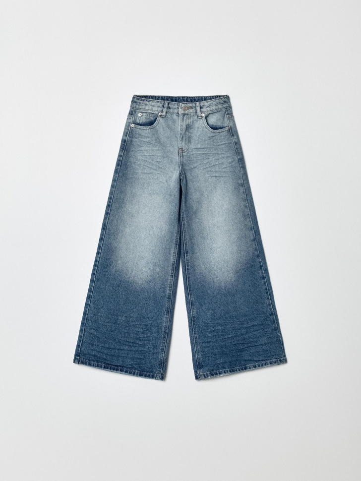 очень широкие джинсы с градиентным эффектом для девочек 4610517105745 фотография