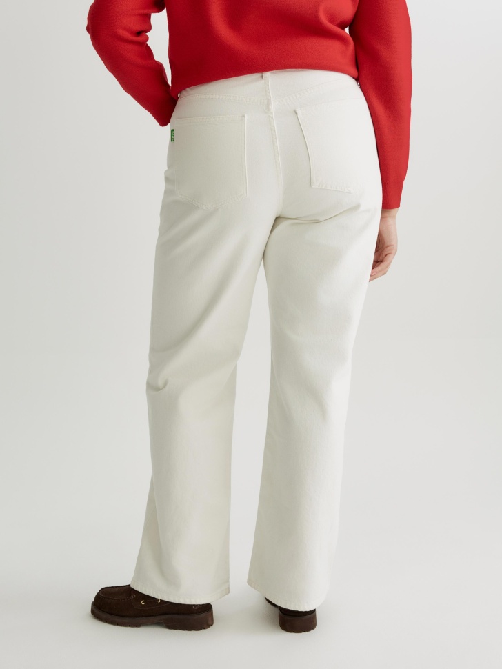 широкие джинсы 411 на высокий рост из органического хлопка универсального стиля с лицевой стороны