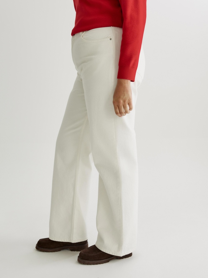 широкие джинсы 411 на высокий рост из органического хлопка для взрослого возраста с изнаночной стороны