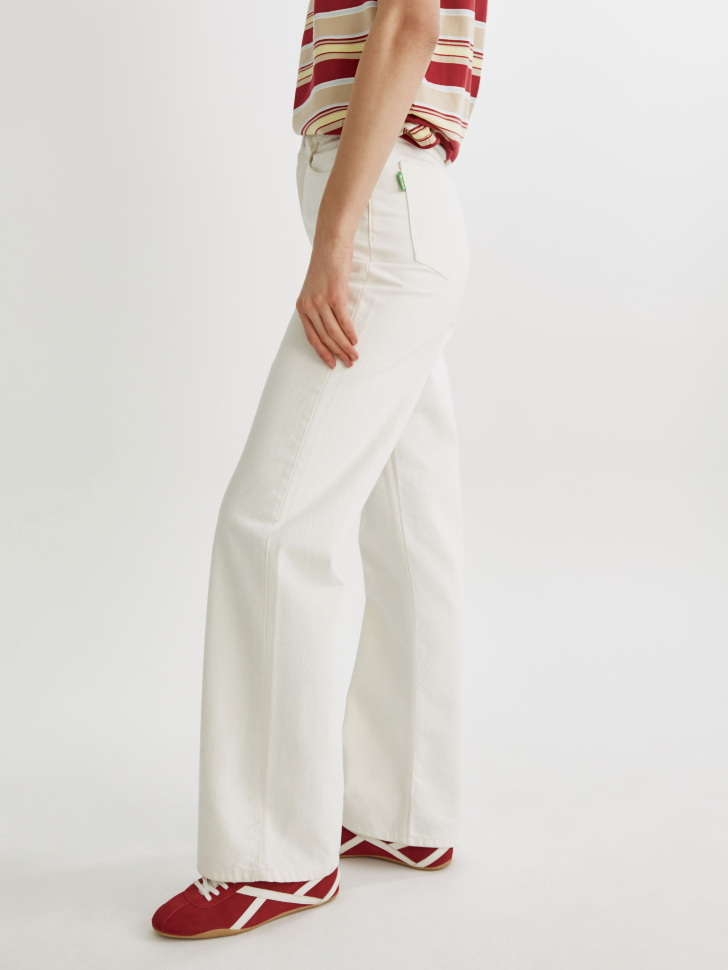 широкие джинсы 411 на высокий рост из органического хлопка из россии вид сбоку