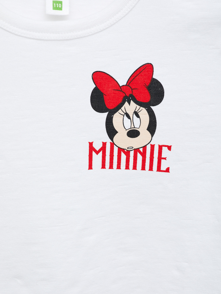 Футболка с принтом Disney Minnie Mouse для девочек (белый, 116) от Sela