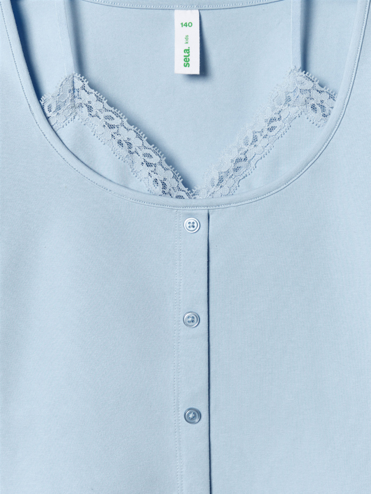 лонгслив с многослойным дизайном для девочек от бренда sela вид слева