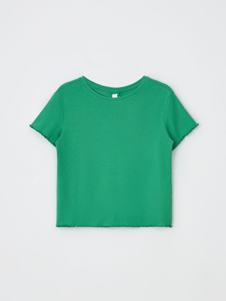 Укороченная футболка (зеленый, S)