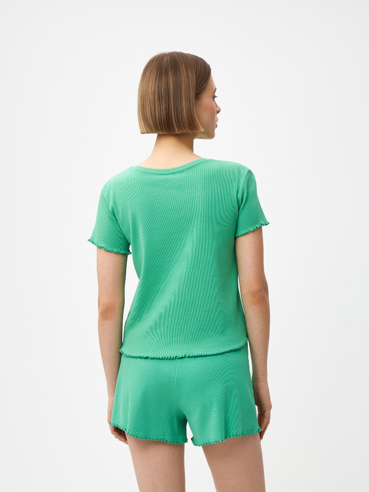 футболка женская (зеленый, L) sela 4680168479106 - фото 4