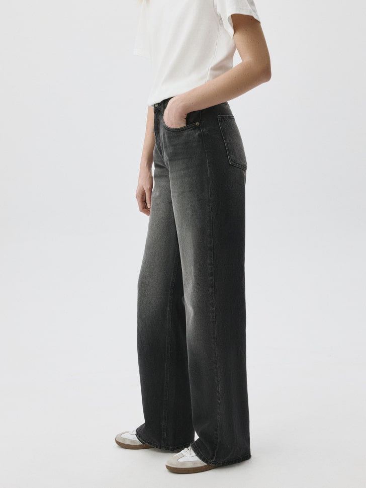 Джинсы 411 WIDE LEG TALL из органического хлопка. Фото №4