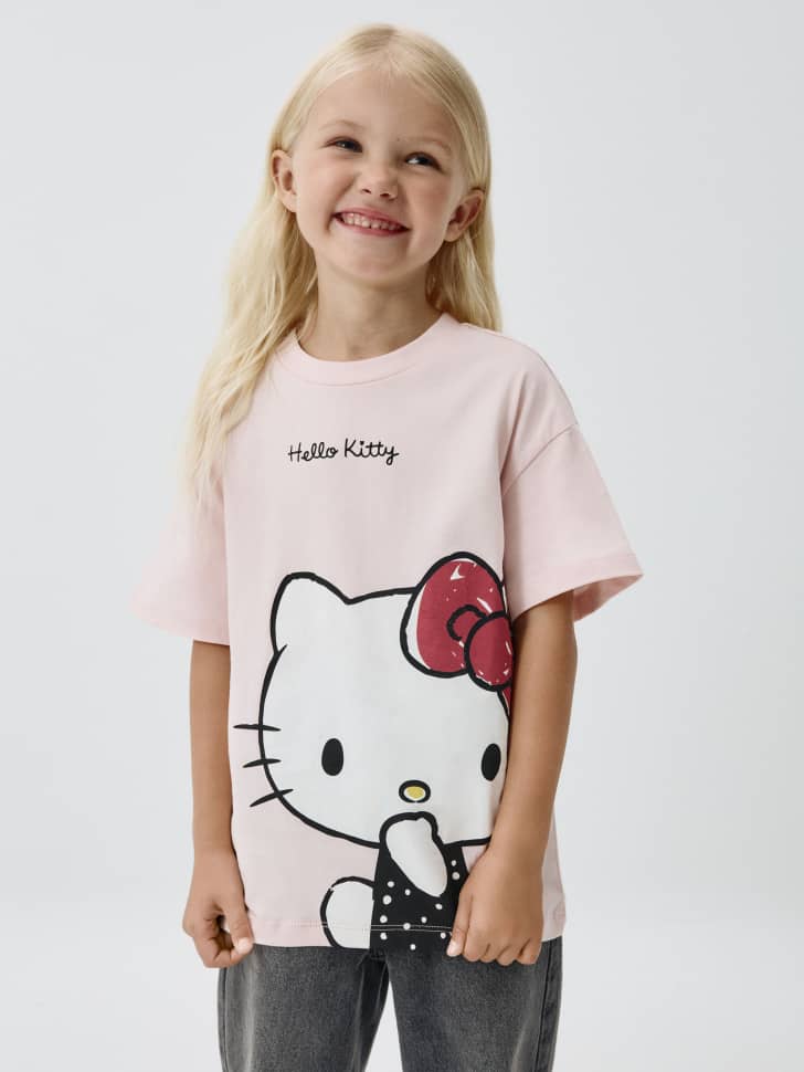 

Пижамная футболка с принтом Hello Kitty для девочек