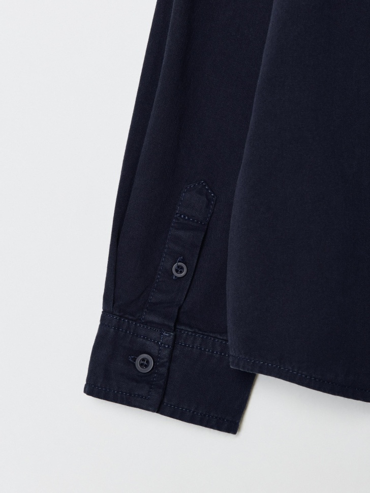 хлопковая рубашка оверсайз для мальчиков из хлопка спереди