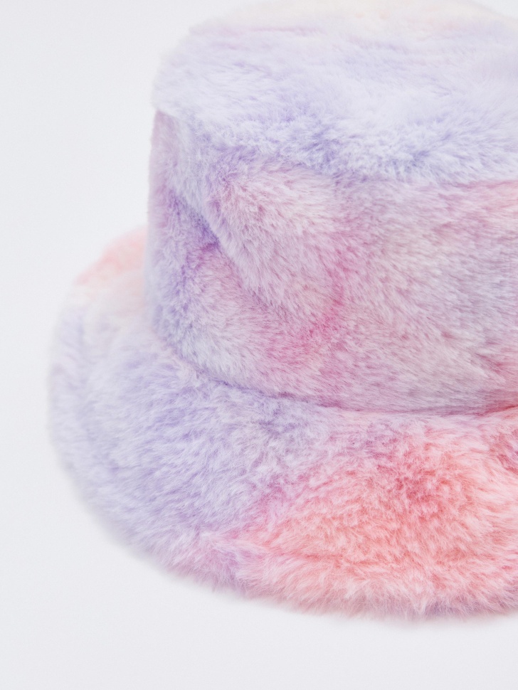 панама из искусственного меха для девочек  x смешарики от бренда sela вид слева