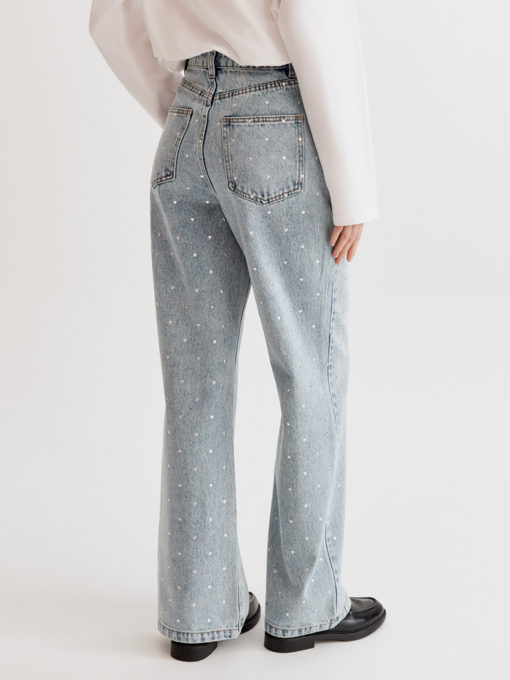джинсы wide leg с вышивкой по цене 4999 руб вид справа