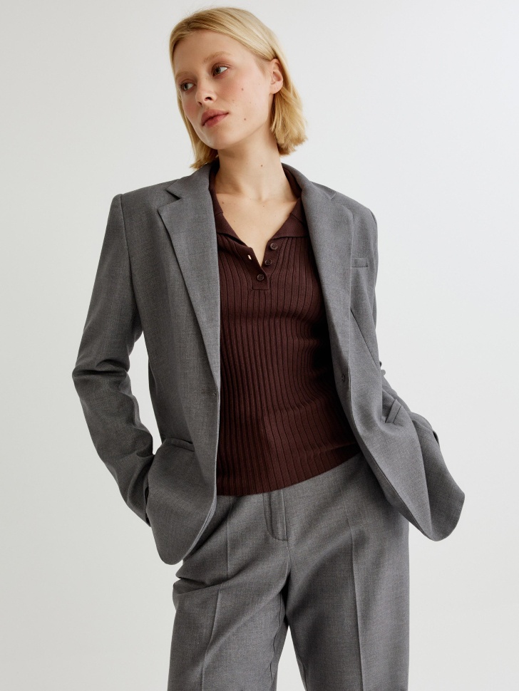 Классический жакет SELA, серый, арт. 36286