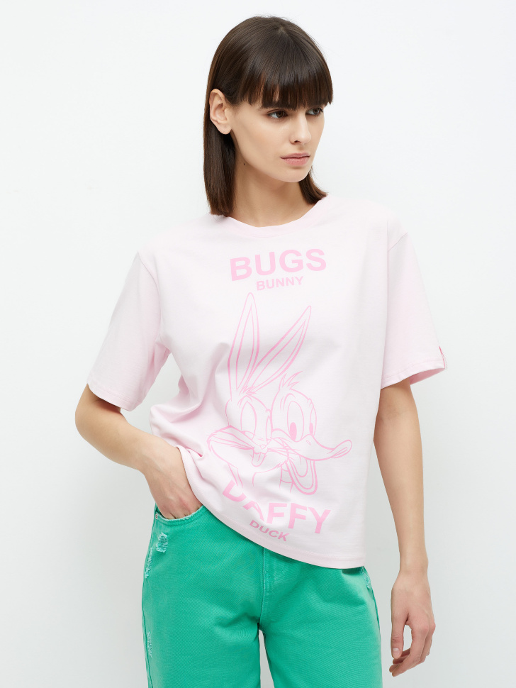 

Футболка с принтом Looney Tunes, Розовый