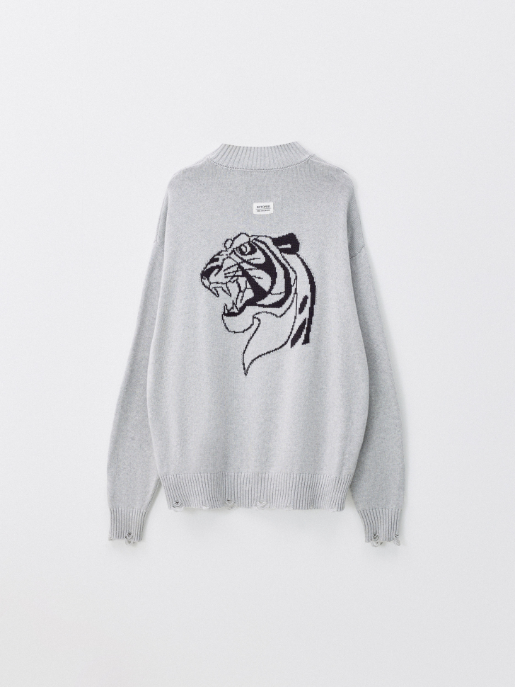 вязаный джемпер с принтом из коллаборации  x союзмультфильм из хлопка спереди