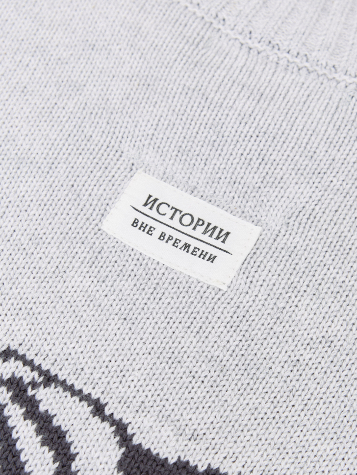 вязаный джемпер с принтом из коллаборации  x союзмультфильм для взрослого возраста с изнаночной стороны