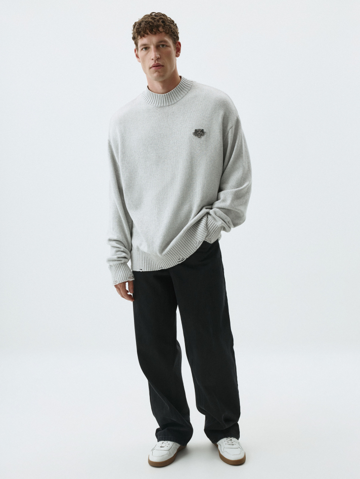 вязаный джемпер с принтом из коллаборации  x союзмультфильм по цене 1999 руб вид справа