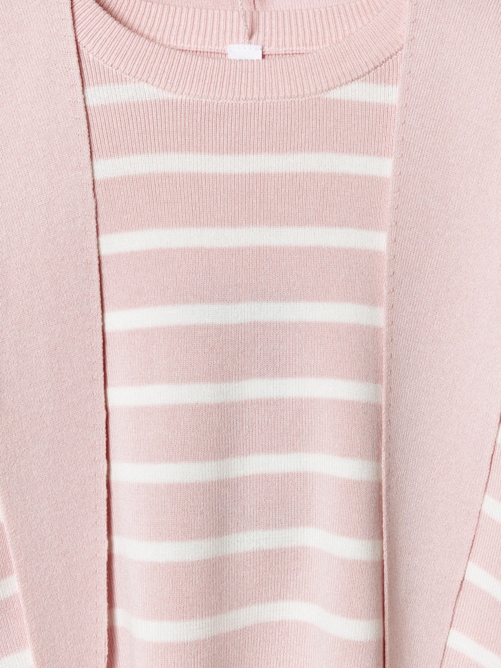 джемпер в полоску со съемным капюшоном для девочек по цене 2999 руб вид справа