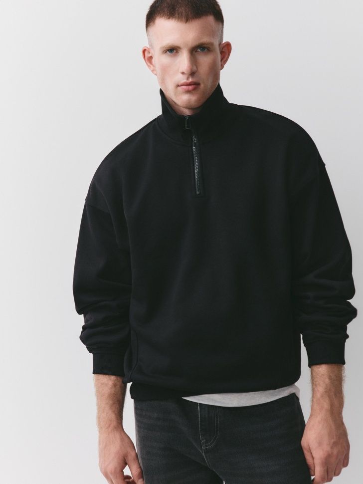 Свитшот Oversize fit с воротником