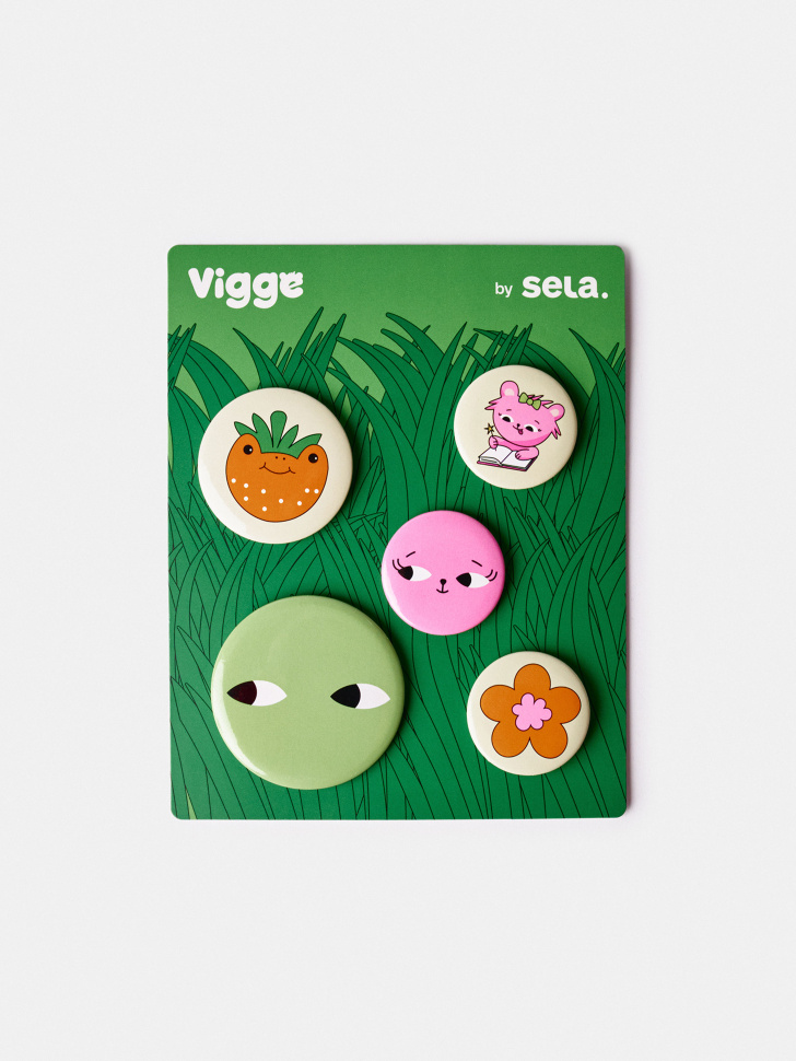 Набор значков Sela Вигге, разноцветный, арт. 44986