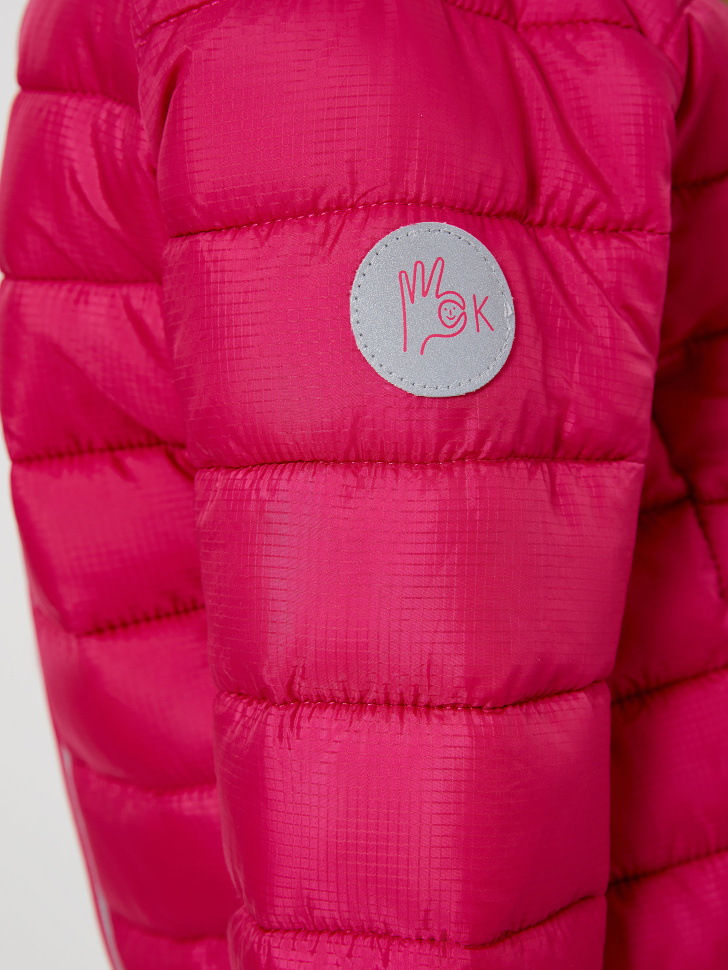 Куртка с высоким воротником для девочек (розовый, 98/ 3-4 YEARS) sela 4640078127580 - фото 4
