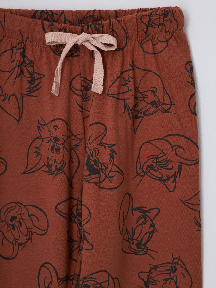 Пижама с принтом Tom and Jerry для девочек (розовый, 104-110) sela 4680168085550 - фото 5