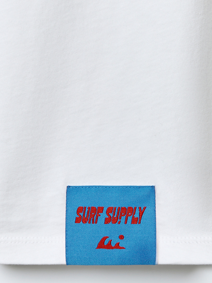 футболка оверсайз с принтом для мальчиков из хлопка спереди