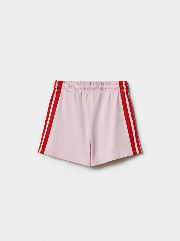 трикотажные шорты с лампасами для девочек от бренда sela вид слева